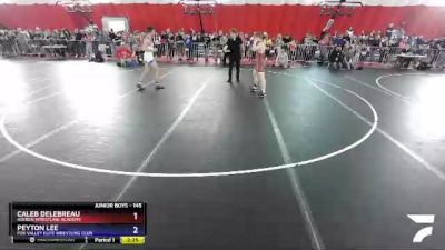 145 lbs Cons. Round 5 - Caleb Delebreau, Askren Wrestling Academy vs Peyton Lee, Fox Valley Elite Wrestling Club