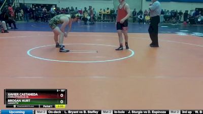 3 - 157 lbs Quarterfinal - Brogan Hurt, Lafayette vs Xavier Castaneda, Charlottesville HS