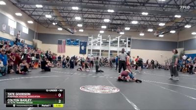 90 lbs Quarterfinal - Tate Goodson, Poquoson Athletic Association vs Colton Baxley, KC Elite Training Center