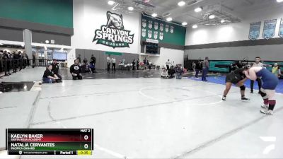 235 lbs Cons. Round 3 - Natalia Cervantes, Pacifica Oxnard vs Kaelyn Baker, Santa Rosa Academy