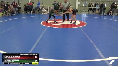 92 lbs Champ. Round 2 - LINCOLN STRAIGHT, Red Lion Wrestling Club vs Nasir Preston, Flex Wrestling