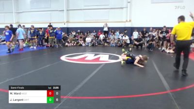 80 lbs Semifinal - Milo Ward, West Virginia Wild vs Jace Largent, Dayton Bandits - Gray