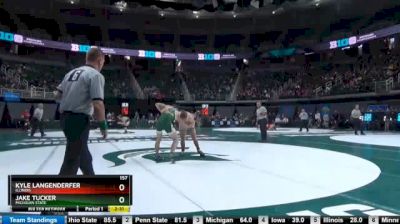 157 lbs Consi of 8 #1 - Kyle Langenderfer, Illinois vs Jake Tucker, Michigan State