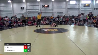 70 lbs Pools - Kasen Karl, Backyard Brawlers vs Cyler Gilmore, Black Iron Society