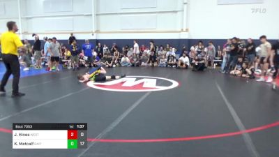 90 lbs Semifinal - Jett Hines, West Virginia Wild vs Kellen Metcalf, Dayton Bandits - Gray