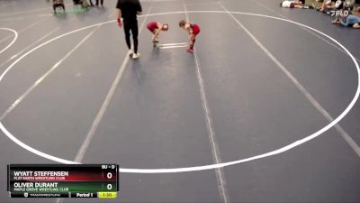 Cons. Round 1 - Oliver Durant, Maple Grove Wrestling Club vs Wyatt Steffensen, Flat Earth Wrestling Club