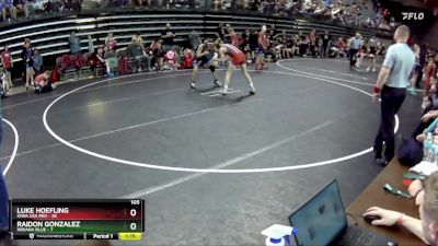 105 lbs Round 5 (6 Team) - Luke Hoefling, Iowa USA Red vs Raidon Gonzalez, Indiana Blue