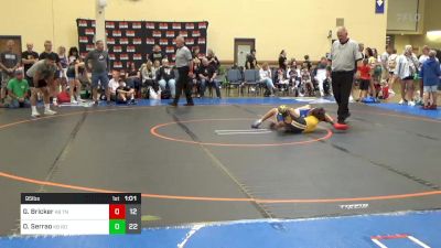 95 lbs Rr Rnd 3 - Gavin Bricker, K8 Team Nauman vs Olympic Serrao, K8 Team Round-Up