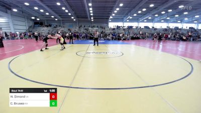 132 lbs Round Of 32 - Nicolas Dimond, VA vs Caden Bruseo, NH