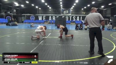 138 lbs Round 6 (8 Team) - Logan Olesky, Mi Mafia White vs Ayden Keller, Michigan Monkeys