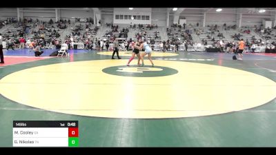 145 lbs Consi Of 8 #1 - Madison Cooley, GA vs Gianna Nikolao, TN