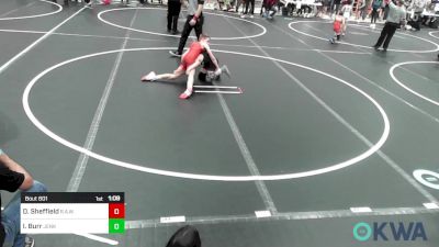 92 lbs Quarterfinal - Drake Sheffield, R.A.W. vs Ike Burr, Jenks Trojan Wrestling Club