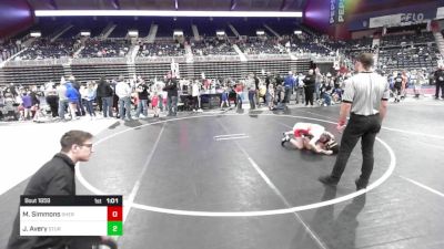 78 lbs Quarterfinal - Malachi Simmons, Sheridan WC vs Jaxson Avery, Sturgis Youth WC