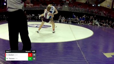 130 lbs Round 3 (6 Team) - Mariposa Thonen, Lincoln East Girls vs Kylie Beeken, Norfolk Girls