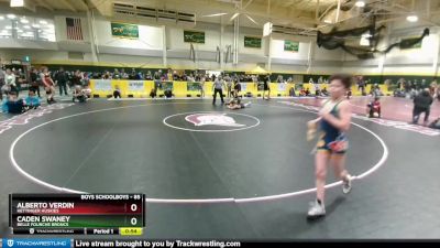 85 lbs Cons. Round 2 - Caden Swaney, Belle Fourche Broncs vs Alberto Verdin, Hettinger Huskies