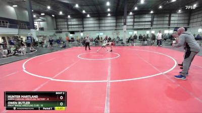 70 lbs Round 1 (6 Team) - Hunter Martland, NORTH CAROLINA WRESTLING FACTORY vs Owen Butler, GREAT BRIDGE WRESTLING CLUB