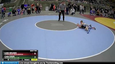 62 lbs Semifinal - Cash Davis, McKenzie River Mat Club vs Luke Bruner, Illinois Valley Youth Wrestlin