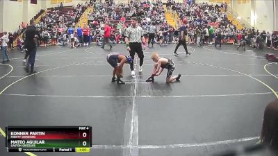 90 lbs Semifinal - Konner Partin, Mighty Warriors vs Mateo Aguilar, Gaston Grizzlies