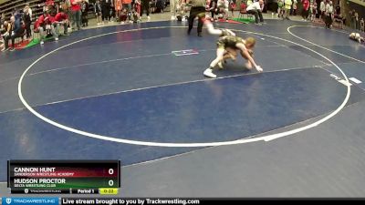 70 lbs Semifinal - Cannon Hunt, Sanderson Wrestling Academy vs Hudson Proctor, Delta Wrestling Club