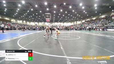 55 lbs Round Of 32 - Barrett Johns, BULLDOG WRESTLING CLUB vs Russell Maloney, Steel Valley Renegades