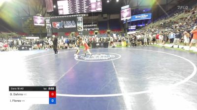 106 lbs Cons 16 #2 - Gunner Dahms, Missouri vs Isaiah Flores, New Mexico