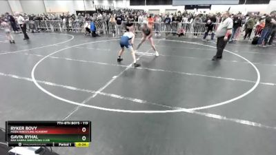 119 lbs Champ. Round 2 - Gavin Ryhal, Bad Karma Wrestling Club vs Ryker Bovy, Moen Wrestling Academy