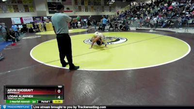 160 lbs Cons. Semi - Logan Alawneh, Temecula Valley vs Arvin KHOSRAVY, Birmingham