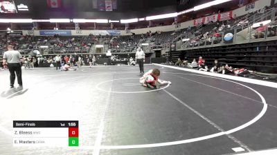 122 lbs Semifinal - Zac Bleess, MoWest Championship Wrestling vs Ethan Masters, Central Kentucky Wrestling Academy