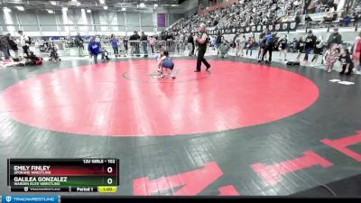 102 lbs Cons. Round 1 - Galilea Gonzalez, Warden Elite Wrestling vs Emily Finley, Spokane Wrestling