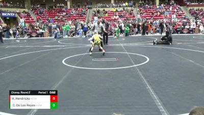 49 lbs Champ. Round 2 - Caleb De Los Reyes, Kansas Young Guns Wrestling Cl vs Hunter Hendricks, Ark City Takedown Wrestling Cl