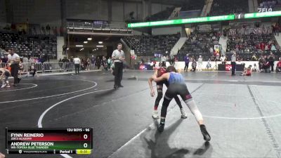 96 lbs 2nd Place Match - Andrew Peterson, WR-Topeka Blue Thunder vs Fynn Reinerio, Juic3 Acad3my