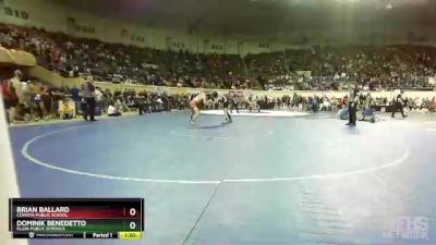 5A-144 lbs Quarterfinal - Dominik Benedetto, Elgin Public Schools vs Brian Ballard, Coweta Public School