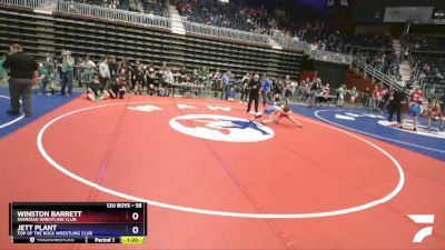 58 lbs 3rd Place Match - Winston Barrett, Sheridan Wrestling Club vs Jett Plant, Top Of The Rock Wrestling Club