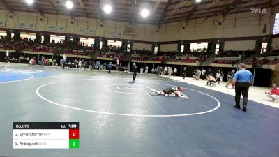 132 lbs Round Of 32 - George Emendorfer, Baylor School vs Brycen Arbogast, Benedictine Prep