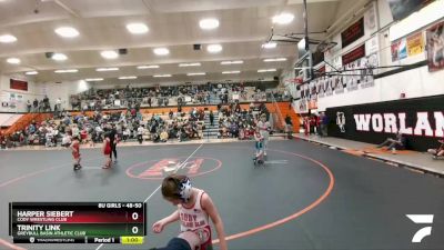 48-50 lbs Round 3 - Trinity Link, Greybull Basin Athletic Club vs Harper Siebert, Cody Wrestling Club