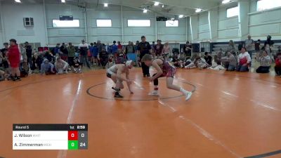 125 lbs Round 5 - Jaxon Wilson, Whitmore Lake vs Austin Zimmerman, Michigan Mayhem