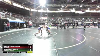 170 lbs Champ. Round 1 - Arturo Echeverria, Hillsboro vs Benjamin Larson, Hermiston Oregon