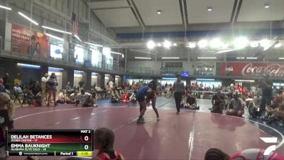 120 lbs Placement Matches (8 Team) - Delilah Betances, Storm Center vs Emma Bauknight, Alabama Elite Gold