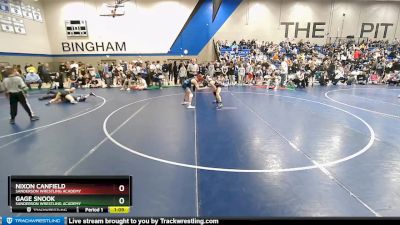 100 lbs Semifinal - Nixon Canfield, Sanderson Wrestling Academy vs Gage Snook, Sanderson Wrestling Academy