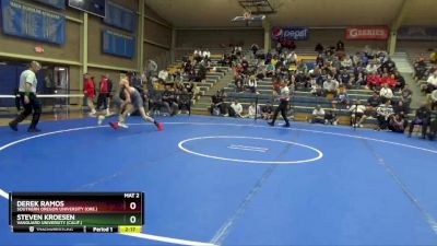 141 lbs Cons. Semi - Steven Kroesen, Vanguard University (Calif.) vs Derek Ramos, Southern Oregon University (Ore.)