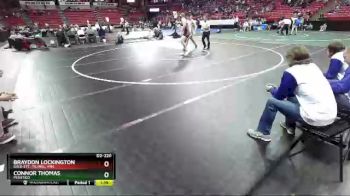 D2-220 lbs Champ. Round 1 - Connor Thomas, Peshtigo vs Braydon Lockington, Gale-Ett.-Tr./Mel.-Min.