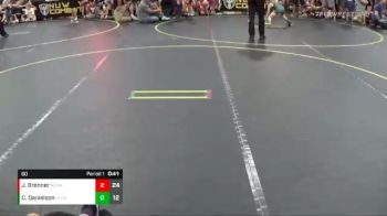 60 lbs Quarterfinals (8 Team) - Cael Danielson, Olympia vs Jett Brenner, No Escape Wrestling Academy