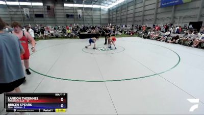 88 lbs Semis & 3rd Wb (16 Team) - Landon Thoennes, Minnesota Blue vs Bricen Spears, Team Indiana