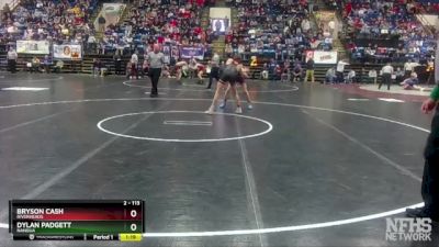 2 - 113 lbs Semifinal - Dylan Padgett, Nandua vs Bryson Cash, Riverheads