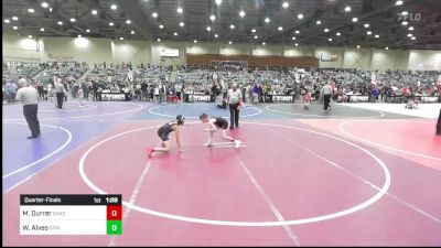 78 lbs Quarterfinal - Maximus Durrer, Oakdale WC vs Wesley Alves, Spring Hills WC