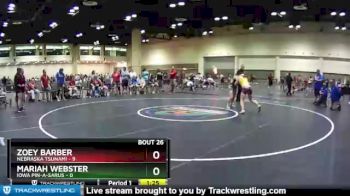 114 lbs Placement (16 Team) - Zoey Barber, Nebraska Tsunami vs Mariah Webster, Iowa Pin-A-Sarus