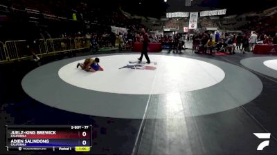 77 lbs 5th Place Match - Juelz-King Brewick, California vs Adien Salindong, California