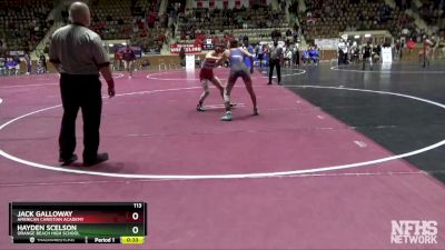 113 lbs Cons. Round 5 - Jack Galloway, American Christian Academy vs Hayden Scelson, Orange Beach High School