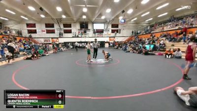 77 lbs Cons. Semi - Logan Bacon, Shoshoni Junior High School vs Quentin Roemmich, Lander Middle School