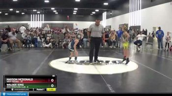55 lbs Round 2 (8 Team) - Mayson McDonald, West Virginia vs Wilder King, Zeus Wrestling Club
